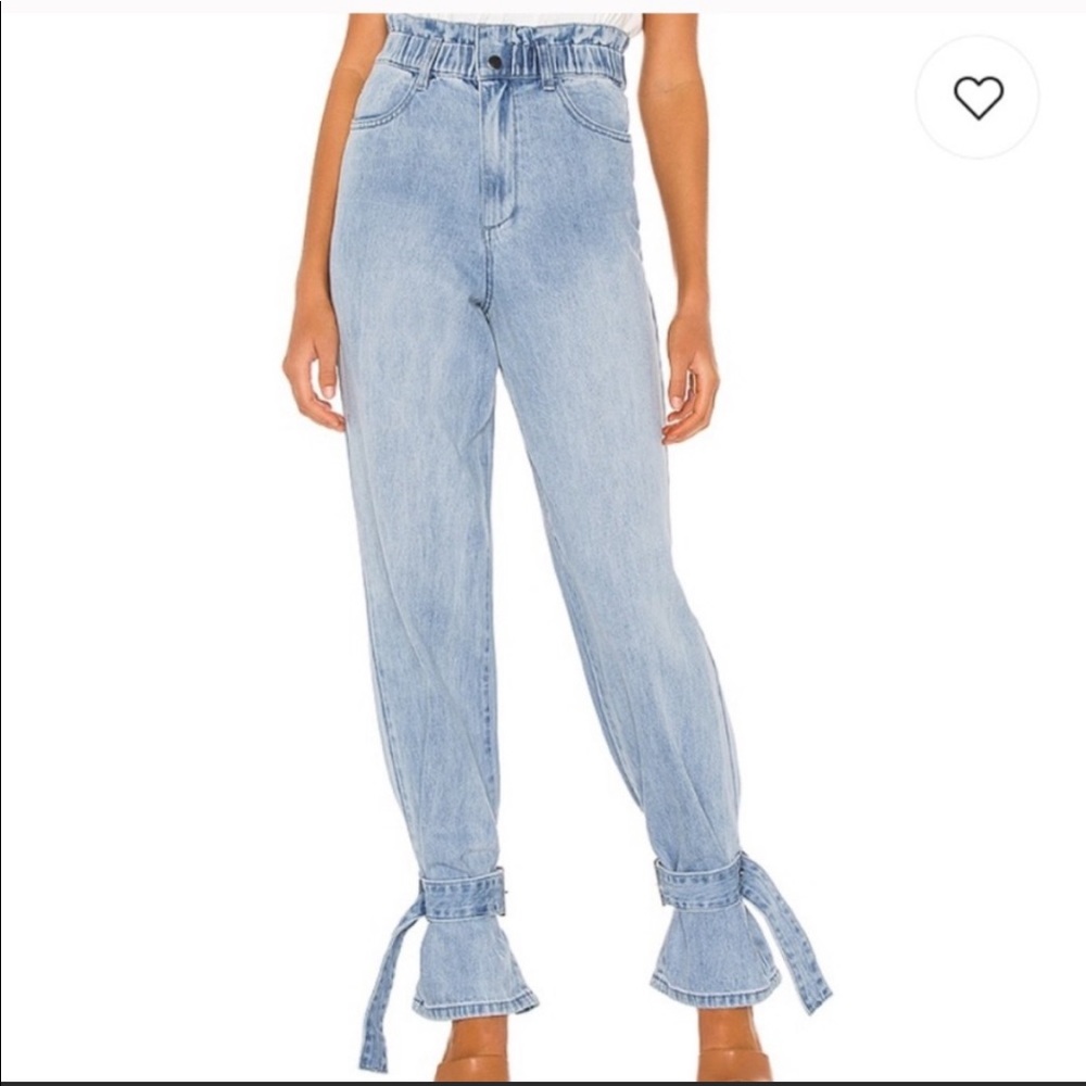WeWoreWhat Paperbag Jeans Light Blue